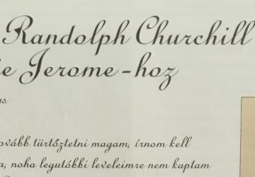 Lord Randolph Churchill szerelmes levele Jennie Jerome-hoz (1873. augusztus)